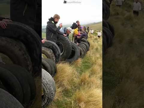 Unbelievable Tyre racing competition win price $1000 #shortvideo