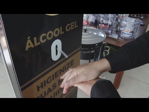 Empresa cria sistema de álcool em gel que evita contato com o frasco
