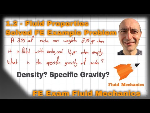 FE Exam Fluid Mechanics - 1.2 - Practice Problem - Fluid Properties