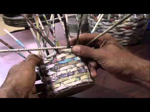 Vaso feito de jornal por José Paulo - 24/04/2013 - Mulher.com - P2/2