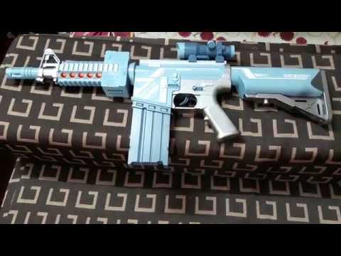 Игрушечный автомат «Blaze Storm: M4 Мститель» 7078, стреляет мягкими пулями, работает от батареек