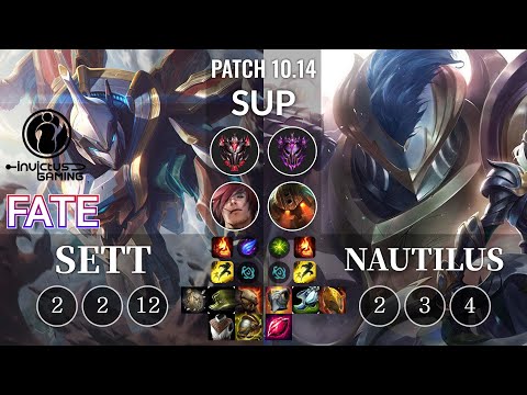 IG Fate Sett vs Nautilus Sup - KR Patch 10.14