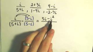 Complex Numbers: Dividing - Ex 1