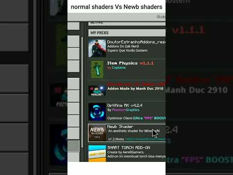 Normal Shader VS Newb Shader😱😱 #shorts