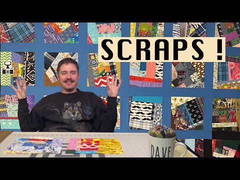 Vintage Inspired SCRAP CRAZY QUILT ! Stitch and Flip Blocks tralalalala