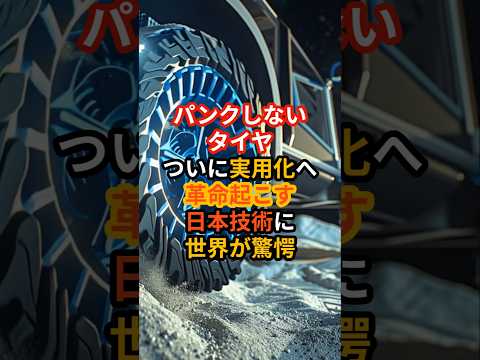日本製のパンクしないタイヤ実用化へ!?#海外の反応