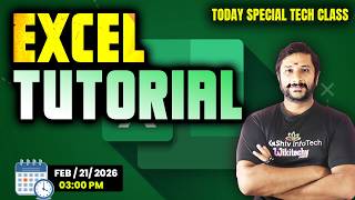 🔴 LIVE: Excel Tutorial Tamil | Beginners to Pro in 1 Class (2026) | Kaashiv Infotech Live Class