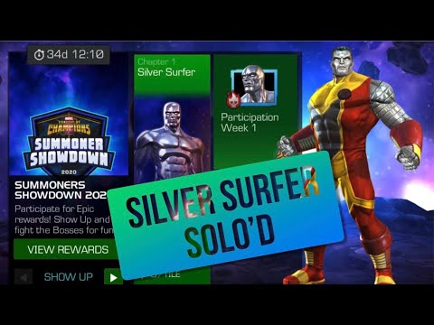 Summoner Showdown - Show Up - Colossus vs Silver Surfer | solo | MCOC