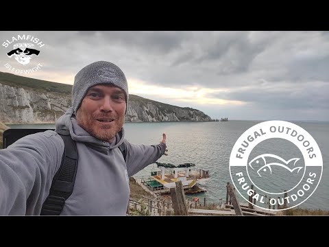 Trying for a big conger eel by the needles, Alum Bay Fenix HM61R V2.0 Sea Fishing uk Isle of Wight