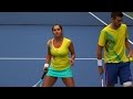 US Open 2012 Mixed Doubles Mirza Fleming Vs Oudin Sock Part 1