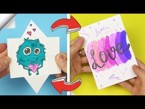 Endless card Paper toy antistress transformer