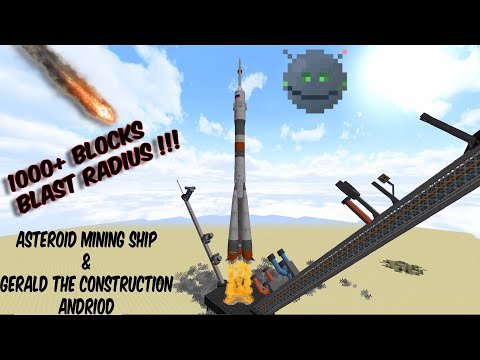 How to use "Asteroid Mining Ship" and "Gerald The Construction Robot" | 1000+ Blocks Damage HBMs Mod