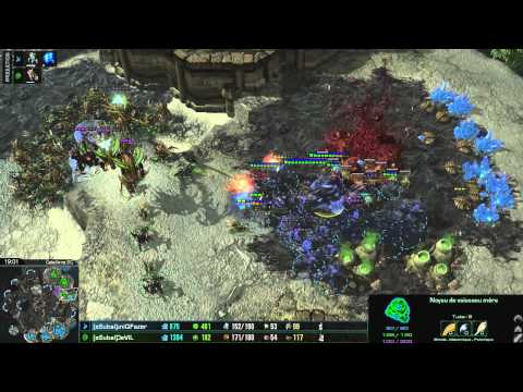(HD981) Fazer vs DeViL  - PvZ - Heart of the Swarm [FR]