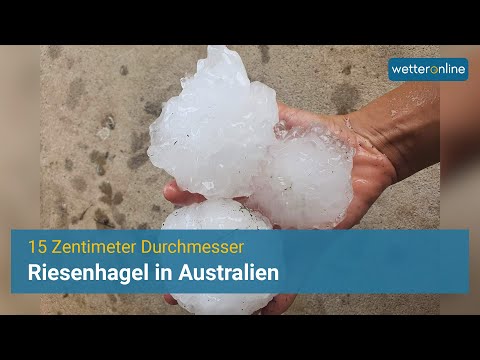 Riesenhagel in Australien - 15 Zentimeter große Eisbrocken