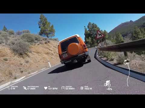Road bike descent from Pico de las Nieves into Maspalomas.