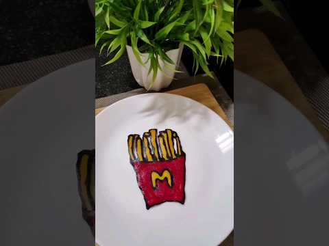 French fries logo pancake art 🍟 #shorts #pancake #trending #viral #shortvideo