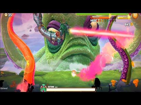 Hungry Dragon Gameplay - OCTONI FIRST BOSS OCTOPUS
