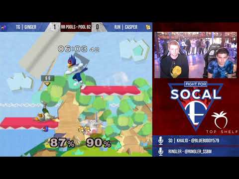 Fight For SoCal 8 - TG | Ginger (Falco) VS RJN | Casper (Fox) - SSBM - RR Pools (B2)