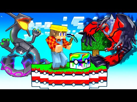 SOPRAVVIVO SOPRA UN BLOCCO POKEMON LEGGENDARIO SU MINECRAFT - ITA