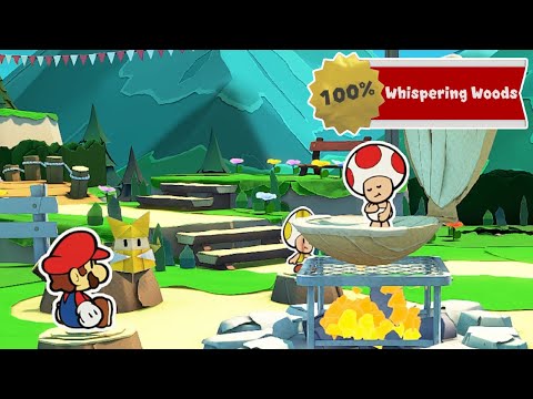 Paper Mario The Origami King - 100% Walkthrough - Whispering Woods