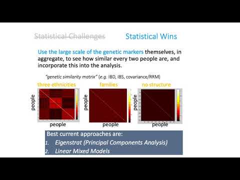 MCB 182 Lecture 12.7 - More on detecting, visualizing + correcting for population structure in GWAS