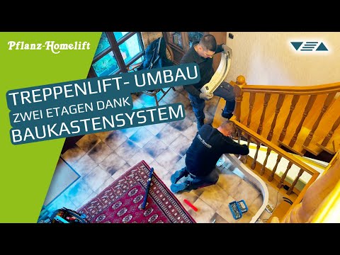 Acorn 180 Treppenlift Umbau ▽△ Erweiterung auf zwei Etagen dank flexiblem Baukastensystem