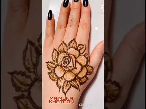 easy rose flower mehndi design |MAIMUNA KHATOON |#shorts #trending #mehndi #tattoo #rose #viral