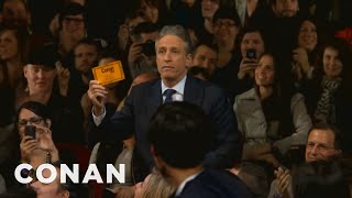 Jon Stewart & Stephen Colbert Crash Conan NYC