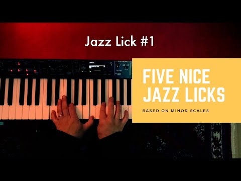 Five useful jazz piano licks (number 1 - 5)