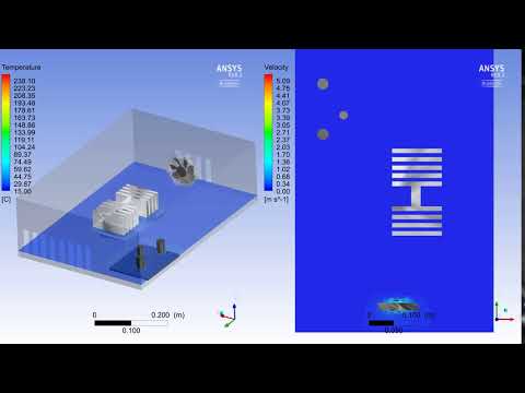 Simulação de resfriamento de eletrônicos Ansys Fluent (Eletronics cooling on Ansys Fluent)