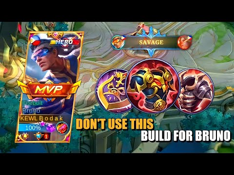BRUNO TANK BUILD ⚽⚽ | BRUNO BEST BUILD AND EMBLEM SEASON 24 | Mobile Legends Bang Bang
