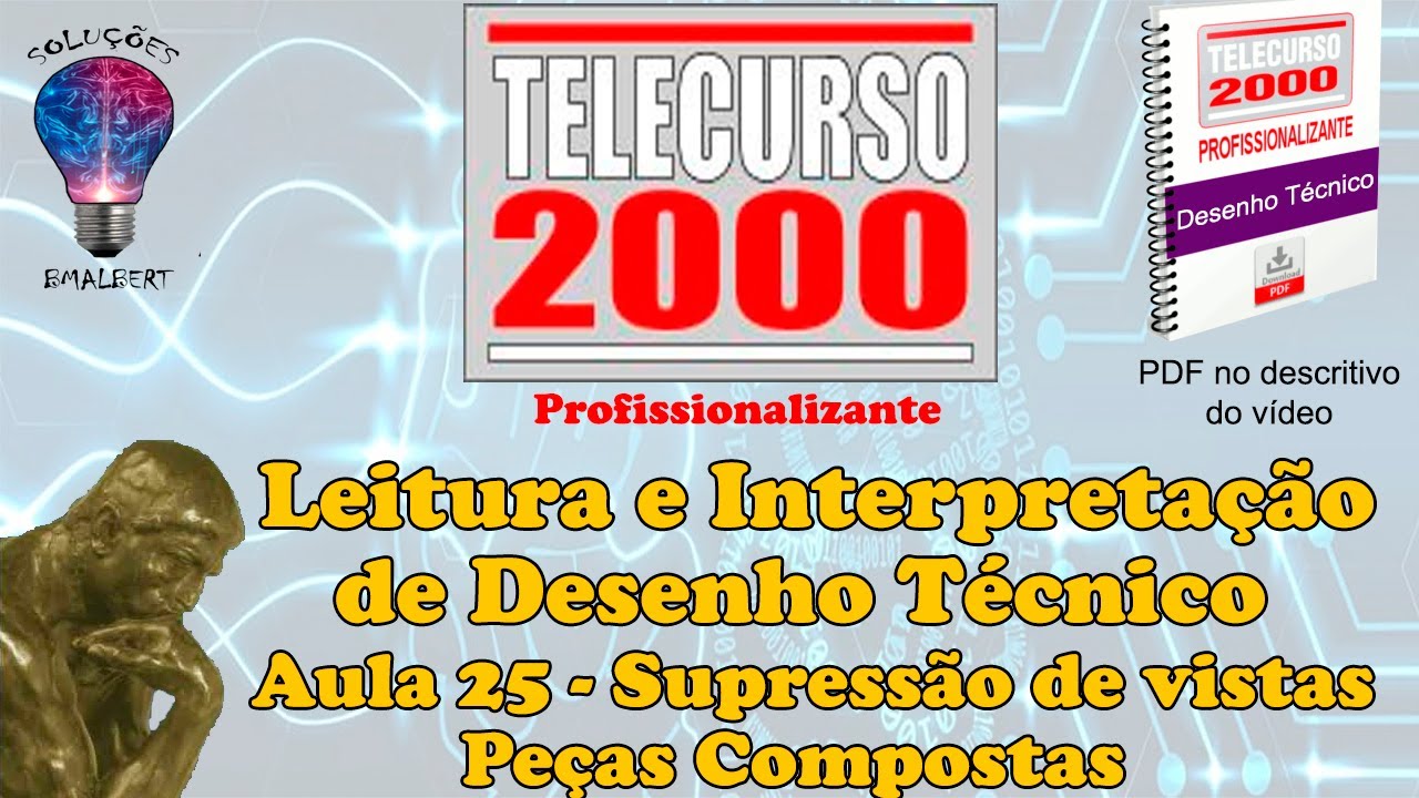 Telecurso 2000 - Leitura e Interpretação de Desenho Técnico - 25 Supressão de vistas peças compostas