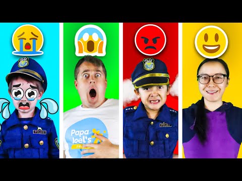 Little Police Officer Learns Feelings and Emotions Emoji Story