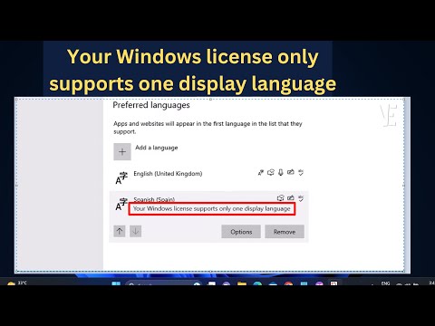 Your Windows license only supports one display language - How To Fix Can't change display language