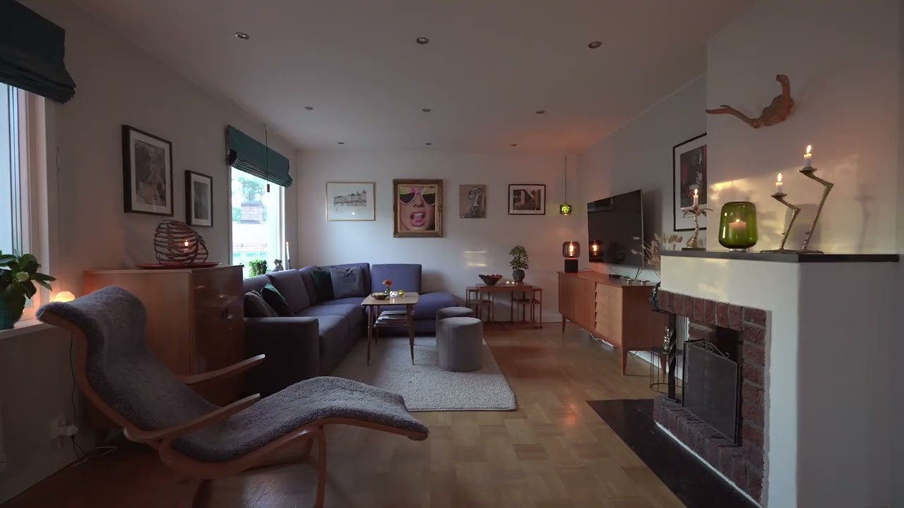 68 m² Villa på Fru Marias väg 25 Älvsjö Stockholms kommun - video