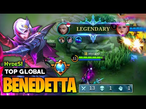 EXP LANE Benedetta Nonstop Dash [ Top Global Benedetta Best Build ] By Hʏᴅᴇs! - Mobile Legends