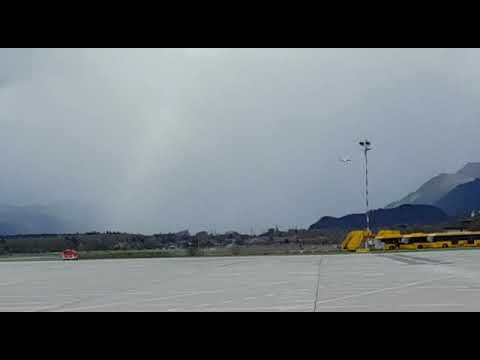 Horror Landeanflug Landung Crosswind Seitenwind Salzburg Sturm 29.10.2017