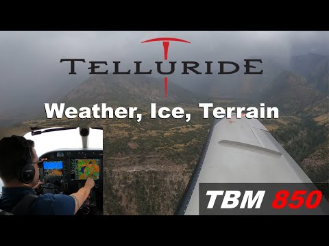 TBM 850 Flight: Weather, Ice, Terrain into Telluride (KTEX) from San Antonio (5C1) | VLOG 4K UHD