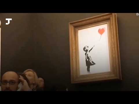 Картина Бэнкси самоуничтожилась после продажи на аукционе. Теперь её цена может вырасти вдвое