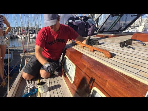 Varnishing The Superstructure Of A Vindö 45 - Mini Ep. 13 Thula Sailing