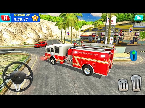 Emergency Tampa Fire Truck Driving - Coast Guard Beach Rescue Team - Android Gameplay