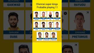 Chennai super kings Probable playing 11 #cskshorts #csk #cskvskkr #yellowarmy #ipl #iplshorts