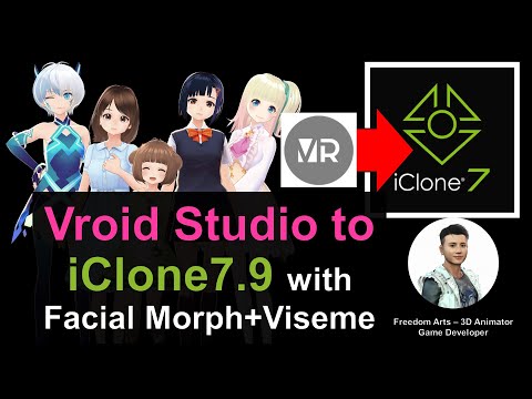 Vroid Studio to iClone 7.9 with facial + viseme + lip sync - Full Tutorial September 2021