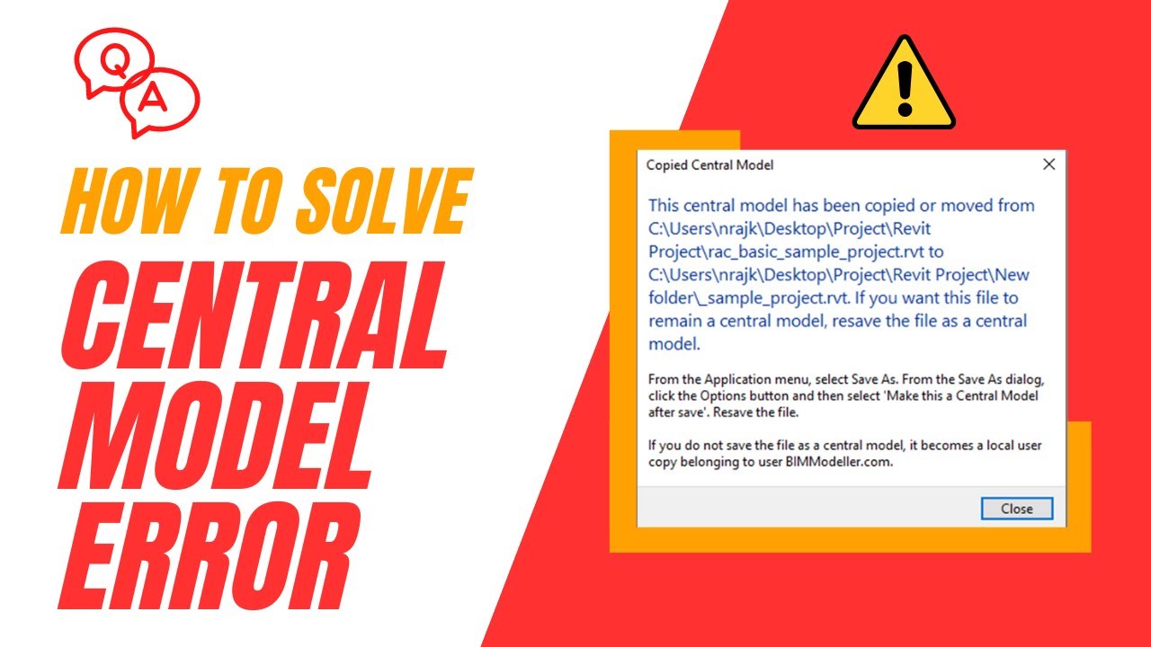[Solution]: Copied Central model error or WorkSharing Error in Revit