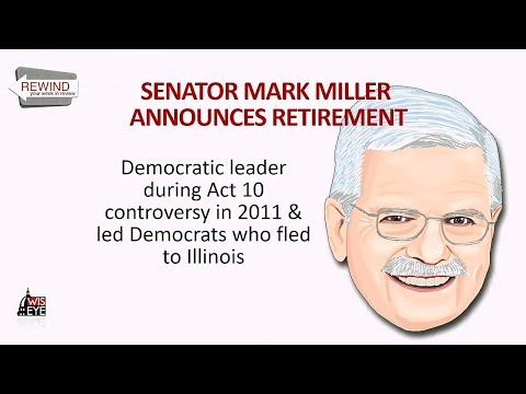WisEye Morning Minute: Senator Mark Miller Announces Retirement