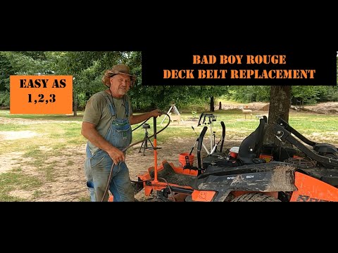 How to replace Deck Belt on Bad Boy Rogue Zero turn Mower