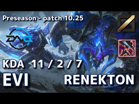 【韓国サーバー/M1】DFM Evi レネクトン(Renekton) VS ジェイス(Jayce) MID - Patch10.25 KR Ranked【LoL】