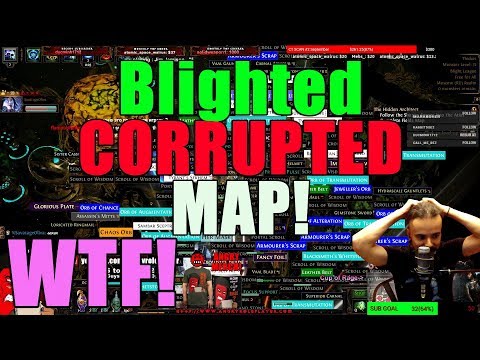 Path of Exile 3.8: BLIGHTED CORRUPTED MAP with a Necro friend! ABSOLUTE MADNESS!!