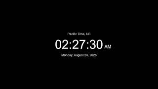 🔴 LIVE | Clock / Current time in Pacific, US / what time is it now