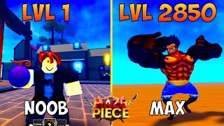 Noob to Max lvl 1-2850 Using Gear 4 Gum Fruit in Haze Piece| Roblox